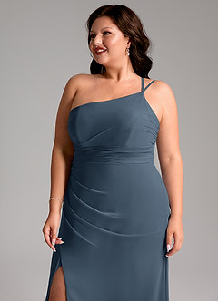 Azazie Eren Bridesmaid Dresses Neptune Sheath One Shoulder Chiffon Dress image13