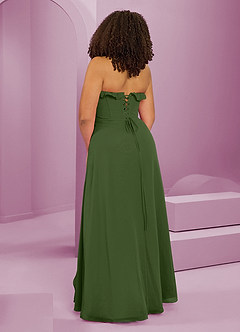 Barbie ♥ Azazie Bridesmaid Dresses Olive A-Line Sweetheart Neckline Chiffon Dress image13