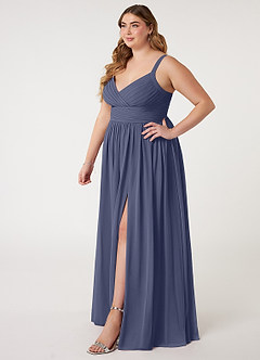 Azazie Chanel Bridesmaid Dresses Stormy A-Line Pleated Chiffon Dress image10