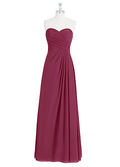 Azazie Arabella Allure Vestidos de damas de honor Vestido de Mora de Gasa de Corte en A Convertible con Escote de Corazón image10