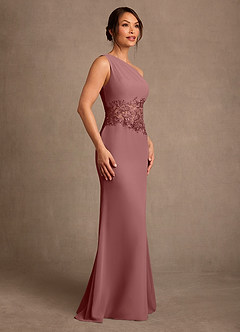 Azazie Kathie Mother of the Bride Dresses Desert Rose Mermaid Lace Chiffon Dress image3