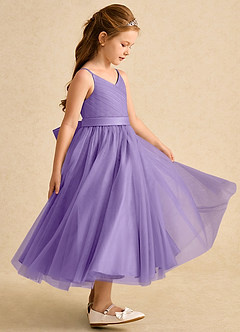 Azazie Patootie vestidos de niña de las flores Vestido de Tahití de Tul de Corte En A con Tirante Espagueti image4
