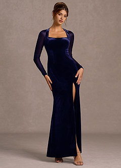 Megan Navy Maxi Dress Ready to Ship | Azazie