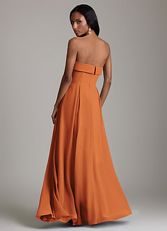 Azazie Lucienne Bridesmaid Dresses Cinnamon A-Line Strapless Chiffon Convertible Dress image2