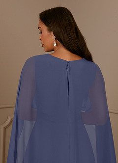 Azazie Isa Mother of the Bride Dresses Stormy A-Line V-Neck Pleated Chiffon Dress image6