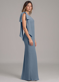 Azazie Capri Jurken voor bruidsmeisjes Jurk van Chiffon met A-Lijn One-Shoulder Schemering image3