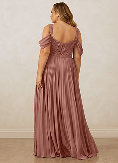 Christian Siriano Bridal for Azazie 1013 Bridesmaid Dresses Cedar Rose A-Line Off the Shoulder Chiffon Dress image12
