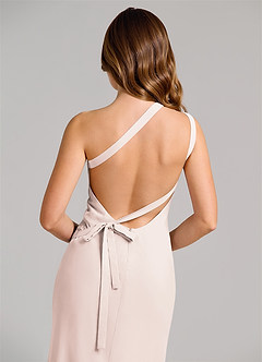 Azazie Monroe Suknie dla druhen Osłona Jedno ramię Szyfon Do ziemi Sukienka image6