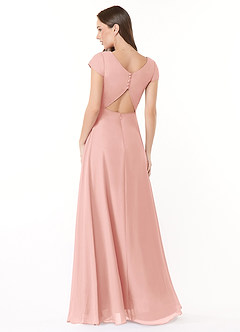 Azazie Hainsly Final Sale Rosette A-Line Sweetheart Neckline Chiffon Dress image2