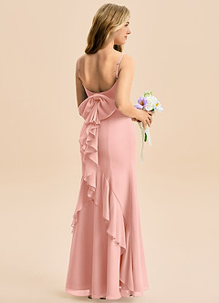 Azazie Lioren Junior Robe Sirène en Mousseline de soie Arc Rosette image1