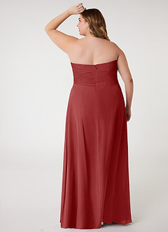 Azazie Arabella Allure Bridesmaid Dresses Rust A-Line Sweetheart Neckline Chiffon Convertible Dress image13