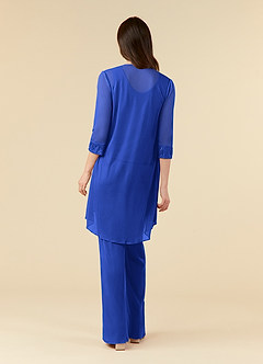 Azazie Frances Mère de la mariée Robes Robe Combinaison/Tailleur Pantalon en Maille Découpé Bleu Roi image2