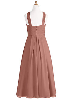 Azazie Kaleigh Junior Cedar Rose A-Line Pleated Chiffon Dress image7