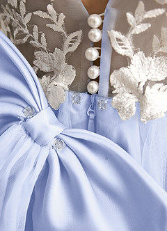 Azazie Mixie Flower Girl Dresses Lavender Ball-Gown Lace Dress image8