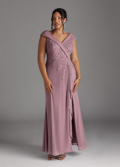 Azazie Calathea Mother of the Bride Dresses Dusty Rose A-Line Lace Dress image8