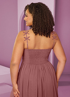 Barbie ♥ Azazie Bridesmaid Dresses Desert Rose A-Line Pleated Chiffon Dress image9