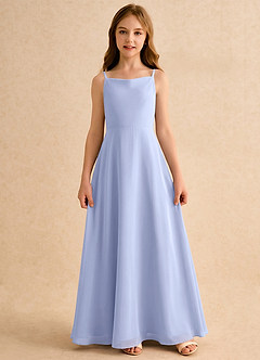 Azazie Jaella Girls Formal Flower Girl Klänningar Klänning A-linje i Chiffong Plisserad image3