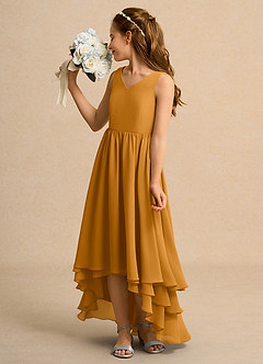 Azazie Kitten Junior Formal Flower Girl Klänningar Klä A-Line i Chiffong image5