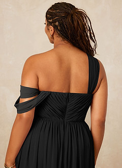 Christian Siriano Bridal for Azazie 1014 Bridesmaid Dresses Draped One-Shoulder Chiffon A-line Dress image16