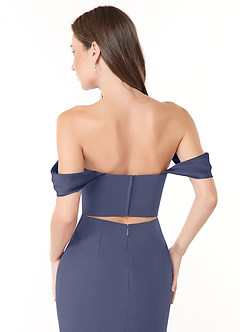 Azazie Lynnie Bridesmaid Dresses Stormy Mermaid Off the Shoulder Chiffon Convertible Dress image6