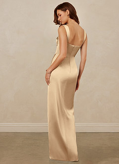 Christian Siriano Bridal for Azazie 1017 Bridesmaid Dresses Champagne Sheath Sweetheart Neckline Stretch Satin Dress image6