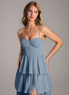 Azazie Alanna Bridesmaid Dresses Twilight A-Line Sweetheart Neckline Chiffon Dress image2