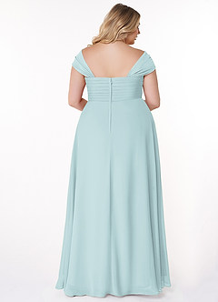 Azazie Kaitlynn Bridesmaid Dresses Mist Empire Ruched Chiffon Convertible Dress image11