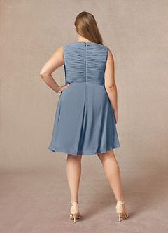 Azazie Theron Mother of the Bride Dresses Twilight A-Line V-Neck Pleated Chiffon Dress image7