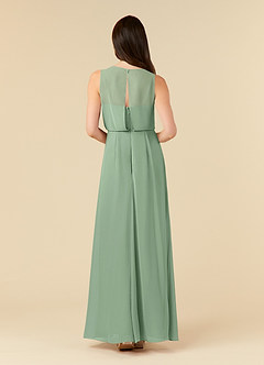 Azazie Marchioness Mother of the Bride Dresses Matcha A-Line Scoop Pleated Chiffon Dress image2