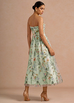 Evangeline Light Green Midi Dress image2