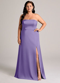 Azazie Wren Bridesmaid Dresses Tahiti A-Line Strapless Stretch Satin Convertible Dress image6