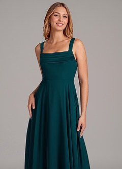 Azazie Shaude Bridesmaid Dresses Pine A-Line Pleated Chiffon Dress image5