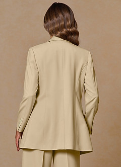 front Rowan Champagne Refined Weave Performance 3-Piece Suit