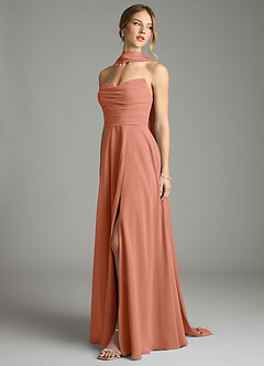 Azazie Ayla Abiti da Damigella Abito A-Line in Chiffon Scollo a Cuore Più Tagliato image8