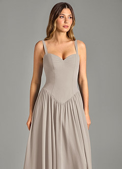 Azazie Evadina Suknie dla druhen Linia A Gorset Szyfon Do ziemi Sukienka image6