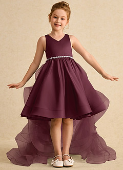 Azazie Julietta Robe Demoiselle D'honneur Fillette Robe Princesse en Tulle Convertible Cabernet image2