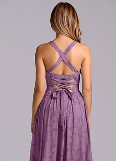 Azazie Francis Bridesmaid Dresses Wisteria A-Line Corset Floral Burnout Dress image8