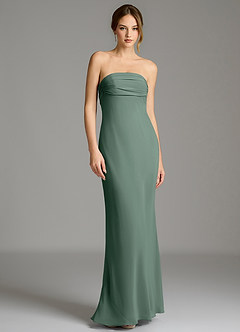 Azazie Ailanie Jurken voor bruidsmeisjes Jurk van Chiffon met Zeemeermin Strapless Zeemos image1