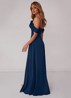 Barbie ♥ Azazie Final Sale Barbie Pink A-Line Off the Shoulder Stretch Satin Convertible Dress image2