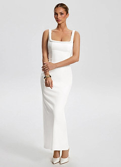 Aure White Maxi Dress image4