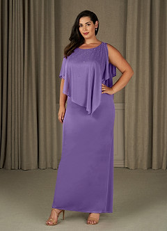 Azazie Aspyn Mother of the Bride Dresses Tahiti Sheath Beaded Mesh Dress image11