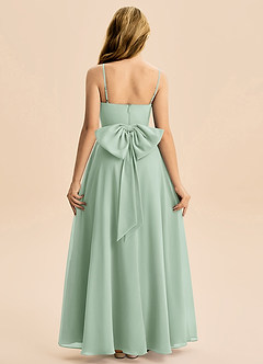 Azazie Bear Junior Agave A-Line Pleated Chiffon Dress image2