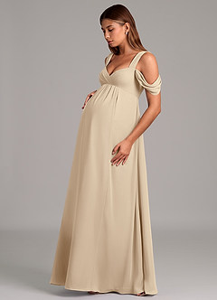 Azazie Rhea Final Sale A-Line Pleated Chiffon Floor-Length Dress image3