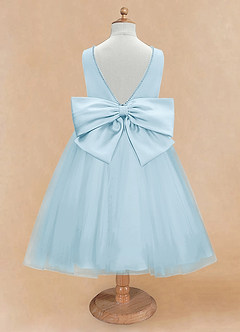 Azazie Sarina Final Sale Black A-Line Bow Tulle Dress image7