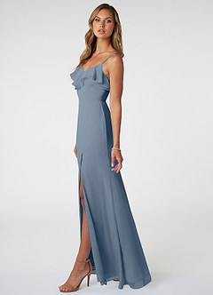 Azazie Natalia Bridesmaid Dresses Twilight A-Line Chiffon Dress image3