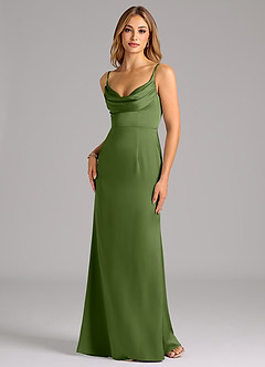 Azazie Aimee Bridesmaid Dresses Juniper A-Line Sweetheart Neckline Stretch Satin Dress image1
