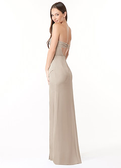 Azazie Leonis Bridesmaid Dresses Frost Mermaid Pleated Stretch Satin Convertible Dress image14