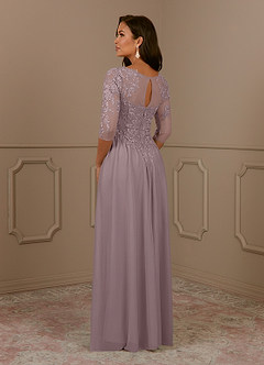 Azazie Harriet Mother of the Bride Dresses Dusk A-Line Scoop lace Mesh Dress image4