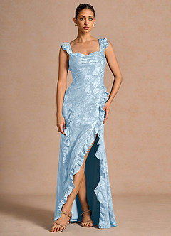 Maxi jurk Barsha Poederblauw image4