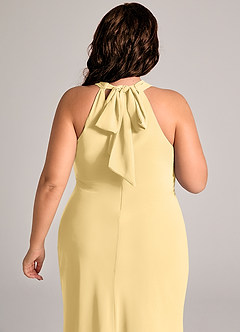 Azazie Doretta Bridesmaid Dresses Butter Mermaid Pleated Chiffon Dress image12